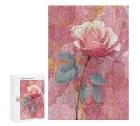 Jigsaw for Adults 300 PCS Gilded Rose Wall Mural-1 Jigsaw Puzzles for Adults Family Activities Train Your Brain And Hands Unique Challenge Game 300 PCS