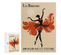 Jigsaw for Adults 300 PCS Les Danseurs American Ballet Festival Poster Jigsaw Puzzles for Adults Analysis And Logic Train Your Brain And Hands Toy Intellectual Game 300 PCS