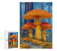Jigsaw for Adults 300 PCS Magic Forest Mushrooms Jigsaw Puzzles for Adults Family Activities Train Your Brain And Hands Unique Challenge Game 300 PCS