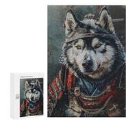 Jigsaw for Adults 300 PCS Samurai Wolf Armor Art Print Jigsaw Puzzles for Adults Family Activities Train Your Brain And Hands Unique Challenge Game 300 PCS