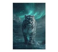 Jigsaw for Adults 38x26cm/1000pcs Silent Sentinel - Ethereal Wilderness Snow Leopard Puzzle for Adults Brain Teaser Game Home Decoration Unique Birthday And Xmas Gifts 38x26cm/1000pcs