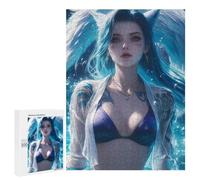 Jigsaw for Adults 500 PCS Bikini Fox Girl Pool Jigsaw Puzzles for Adults Analysis And Logic Train Your Brain And Hands Toy Intellectual Game 500 PCS