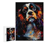Jigsaw for Adults 500 PCS Colorful Cavalier King Charles Spaniel Art Jigsaw Puzzles for Adults Analysis And Logic Train Your Brain And Hands Toy Intellectual Game 500 PCS