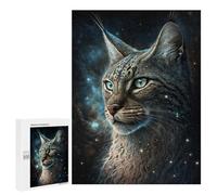 Jigsaw for Adults 500 PCS Cosmic Lynx Portrait-5 Jigsaw Puzzles for Adults Analysis And Logic Train Your Brain And Hands Toy Intellectual Game 500 PCS