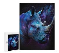 Jigsaw for Adults 500 PCS Cosmic Rhino Art Print Jigsaw Puzzles for Adults Analysis And Logic Train Your Brain And Hands Toy Intellectual Game 500 PCS
