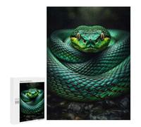 Jigsaw for Adults 500 PCS Emerald Snake Jigsaw Puzzles for Adults Analysis And Logic Train Your Brain And Hands Toy Intellectual Game 500 PCS