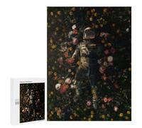 Jigsaw for Adults 500 PCS Flower Power Astronaut Jigsaw Puzzles for Adults Analysis And Logic Train Your Brain And Hands Toy Intellectual Game 500 PCS