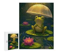 Jigsaw for Adults 500 PCS Frog in The Rain Jigsaw Puzzles for Adults Analysis And Logic Train Your Brain And Hands Toy Intellectual Game 500 PCS