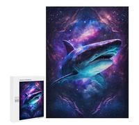 Jigsaw for Adults 500 PCS Galactic Shark Art Print-2 Jigsaw Puzzles for Adults Analysis And Logic Train Your Brain And Hands Toy Intellectual Game 500 PCS