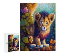 Jigsaw for Adults 500 PCS Magical Lion Cub Adventure Jigsaw Puzzles for Adults Analysis And Logic Train Your Brain And Hands Toy Intellectual Game 500 PCS