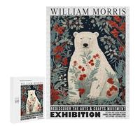 Jigsaw for Adults 500 PCS Morris Floral White Bear Exhibition Jigsaw Puzzles for Adults Analysis And Logic Train Your Brain And Hands Toy Intellectual Game 500 PCS