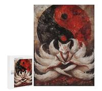 Jigsaw for Adults 500 PCS Nine-Tailed Fox Yin Yang Jigsaw Puzzles for Adults Analysis And Logic Train Your Brain And Hands Toy Intellectual Game 500 PCS