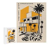 Jigsaw for Adults 500 PCS Palm Springs Architecture Illustration Jigsaw Puzzles for Adults Analysis And Logic Train Your Brain And Hands Toy Intellectual Game 500 PCS