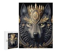 Jigsaw for Adults 500 PCS Royal Wolf Golden Art Deco Jigsaw Puzzles for Adults Analysis And Logic Train Your Brain And Hands Toy Intellectual Game 500 PCS