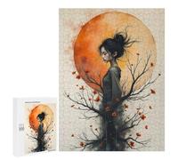 Jigsaw for Adults 500 PCS Woman from The Tree Under A Full Moon Jigsaw Puzzles for Adults Analysis And Logic Train Your Brain And Hands Toy Intellectual Game 500 PCS