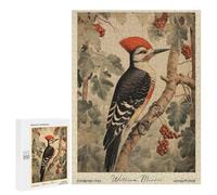 Jigsaw for Adults 500 PCS Woodpecker William Morris Forest Bird Jigsaw Puzzles for Adults Analysis And Logic Train Your Brain And Hands Toy Intellectual Game 500 PCS