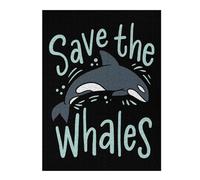 Jigsaw for Adults 52x38cm/1000pcs Save The Whales Orca Kille Puzzle for Adults Brain Teaser Game Home Decoration Unique Birthday And Xmas Gifts 52x38cm/1000pcs