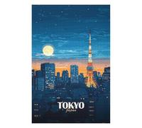 Jigsaw for Adults 75x50cm/1000pcs Tokyo Japan Cityscape at Night Puzzle for Adults Brain Teaser Game Home Decoration Unique Birthday And Xmas Gifts 75x50cm/1000pcs