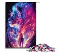 Jigsaw for Adults Animal Nebula Lion 1000 Piece Paper Puzzle for Family Games 1000 PCS(38x26cm)