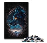 Jigsaw for Adults Animal Universe Wolf 1000 Piece Wooden Puzzle for Kids Age 14 Years Up Educational Toys 1000 PCS(75x50cm)