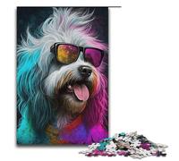 Jigsaw for Adults Art Colourful Dogs 1000 Piece Paper Puzzle for Family Games 1000PCS(38x26cm)