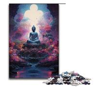 Jigsaw for Adults Buddha's Colorful Psychedelic 1000 Piece Wooden Puzzle for Family Games 1000 PCS(75x50cm)