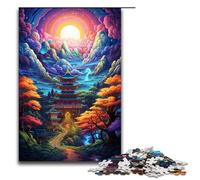 Jigsaw for Adults Bulguksa Temple South Korea 1000 Piece Wooden Puzzle for Kids Age 12 Years Up Educational Toys 1000 PCS(75x50cm)
