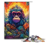 Jigsaw for Adults Colorful Gorillas 1000 Pieces Puzzle Wooden Puzzles for Adults & Kids Age 12 Years Up 1000 PCS(38x26cm)