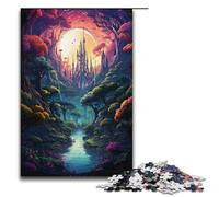 Jigsaw for Adults Colorful Psychedelic Fantasy World Forest 1000 Piece Wooden Puzzle for Kids Age 12 Years Up Educational Toys 1000 PCS(38x26cm)