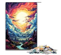Jigsaw for Adults Colorful Psychedelic Paradise 1000 Piece Wooden Puzzle for Family Games (size 75x50cm)
