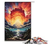 Jigsaw for Adults Colorful Psychedelic Scene in North Point 1000 Piece Wooden Puzzle for Family Games 1000 PCS(38x26cm)