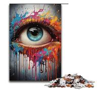 Jigsaw for Adults Colorful Strange Eyes 1000 Piece Wooden Puzzle for Family Games 1000 PCS(38x26cm)