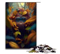 Jigsaw for Adults Cool Monkey Wild Life 1000 Pieces Puzzle Great Gift Suitable for And Teenager 14 And Up 75x50cm