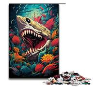 Jigsaw for Adults Deep Sea Colorful Psychedelic Monsters 1000 Piece Wooden Puzzle for Kids Age 12 Years Up Educational Toys 1000 PCS(75x50cm)