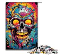 Jigsaw for Adults Fantasy Colorful Skull 1000 Piece Wooden Puzzle for Family Games 1000 PCS(75x50cm)
