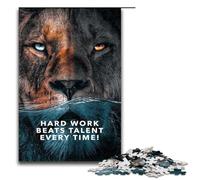 Jigsaw for Adults Hard Work Beats Talent 1000 Pieces Puzzle Great Gift Suitable for And Teenager 14 And Up 75x50cm