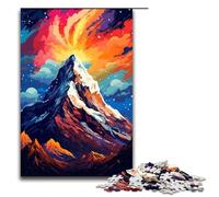 Jigsaw for Adults Mountain Peak Is Surrounded by SplattersLots of Color 1000 Pieces Puzzle Great Gift Suitable for And Teenager 14 And Up 75x50cm