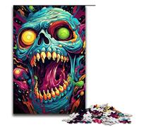 Jigsaw for Adults Neon Monster Colorful Psychedelic 1000 Pieces Puzzle Wooden Puzzles for Adults & Kids Age 12 Years Up 1000 PCS(75x50cm)