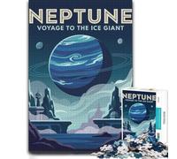 Jigsaw for Adults Neptune Voyage to The Ice Giant Poster 1000pcs (70x50cm) | Enjoy a screen-free activity for adults at weekends for relaxed downtime.
