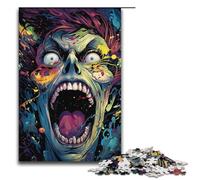 Jigsaw for Adults Painting Colorful Zombies 1000 Piece Paper Puzzle for Kids Age 14 Years Up Educational Toys 1000 PCS(38x26cm)