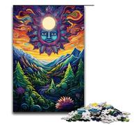Jigsaw for Adults Psychedelic Forest 1000 Pieces Puzzle Great Gift Suitable for And Teenager 14 And Up 75x50cm