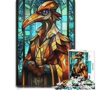 Jigsaw for Adults Stained Glass Plague Doctor 1000pcs (52x38cm) | Jigsaw challenge for adults on rainy days for a satisfying challenge.