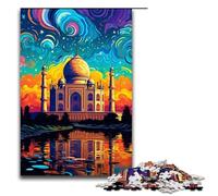 Jigsaw for Adults Taj Mahal Is Surrounded by SplattersLots of Coloured 1000 Pieces Puzzle Great Gift Suitable for And Teenager 14 And Up 1000 PCS
