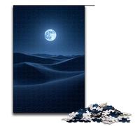 Jigsaw for Adults The Desert Under The Moonlight Is Mysterious And Peaceful 1000 Piece Wooden Puzzle for Kids Age 12 Years Up Educational Toys 1000 PCS(75x50cm)
