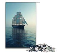 Jigsaw for Adults The Returning Ships Cut through The Calm Waters 1000 Pieces Puzzle Wooden Puzzles for Adults & Kids Age 12 Years Up 1000 PCS(75x50cm)