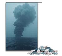 Jigsaw for Adults Vast Sea of Smoke 1000 Pieces Puzzle Wooden Puzzles for Adults & Kids Age 12 Years Up 1000 PCS(38x26cm)