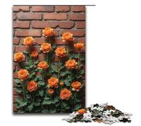 Jigsaw for Adults Wild Flowers Sway in The Cracks of The Bricks 1000 Pieces Puzzle Wooden Puzzles for Adults & Kids Age 12 Years Up 1000 PCS(75x50cm)
