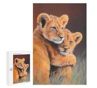 Jigsaw for Adults1000 PCS Adorable Lion Cubs Adult Jigsaw Puzzles Birthday Present Difficult And Challenge Birthday And Unique Gifts 1000 PCS