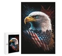 Jigsaw for Adults1000 PCS American Flag Eagle Art Print Adult Jigsaw Puzzles Birthday Present Difficult And Challenge Birthday And Unique Gifts 1000 PCS