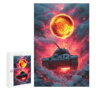 Jigsaw for Adults1000 PCS Apocalyptic Tank Battle Scene Adult Jigsaw Puzzles Birthday Present Difficult And Challenge Birthday And Unique Gifts 1000 PCS